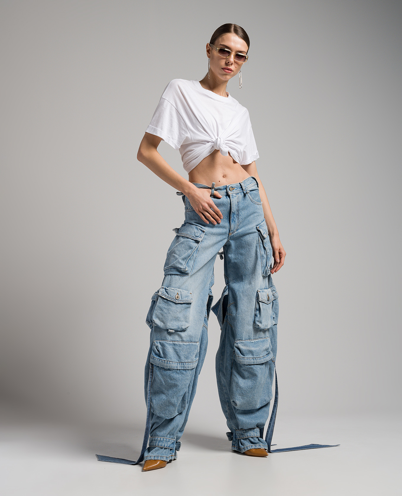 THE ATTICO Woman Jeans Gnawed Blue 248WCP84D090 734